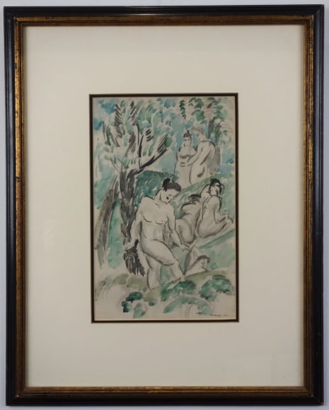 Max Weber Watercolor Group of Figures