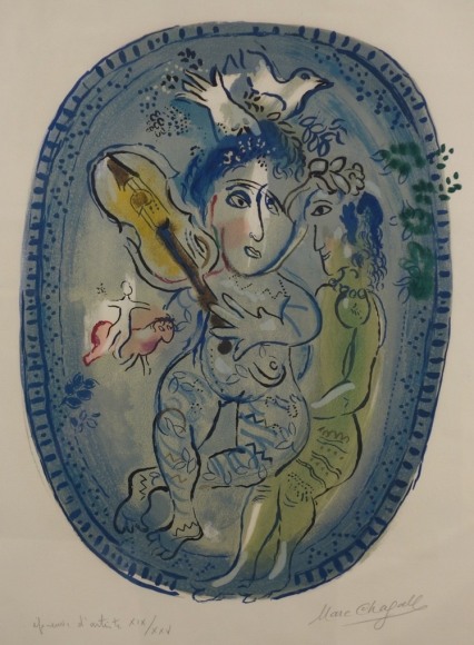 Marc Chagall The Game 1966 Lithograph