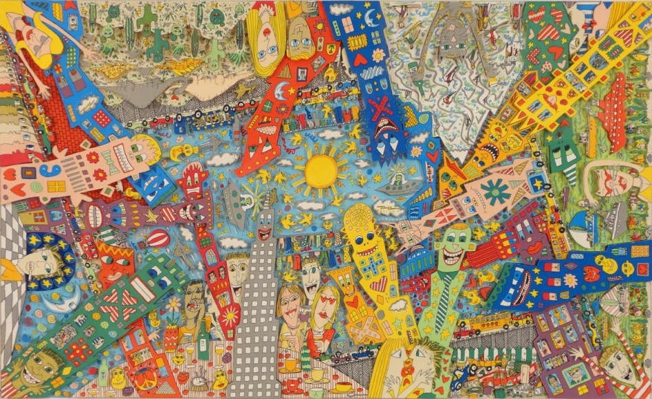 James Rizzi Uptown Downtown Eastside Westside 3D 1987