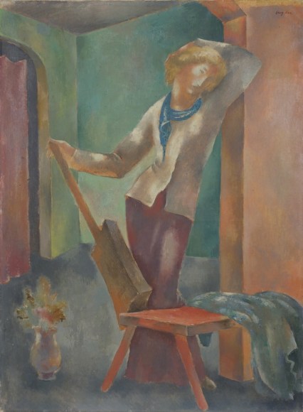 Eugene Eugeniusz Zak La Musicienne The Musician Oil on Canvas