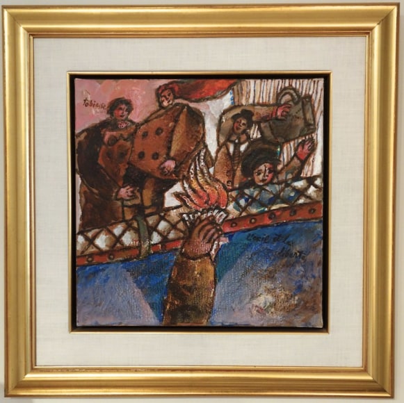 Theo Tobiasse L’Exit Et La Liberte Oil on Canvas