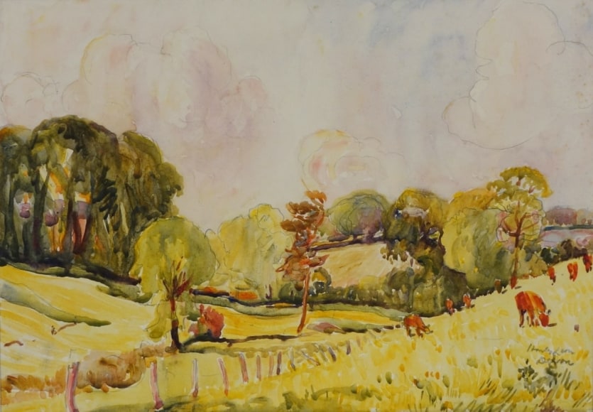 Hayley Lever Devon England Watercolor on Paper