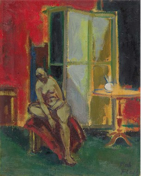 Josef Floch Joseph Floch Woman Dressing Oil on Canvas