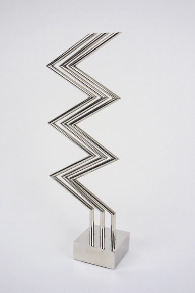 Yaacov Agam Israeli Sculpture 3 x 3 Interplay Silverplate 1970