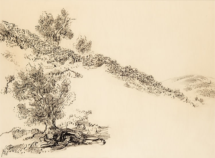 Leopold Krakauer Israeli Jerusalem Landscape
