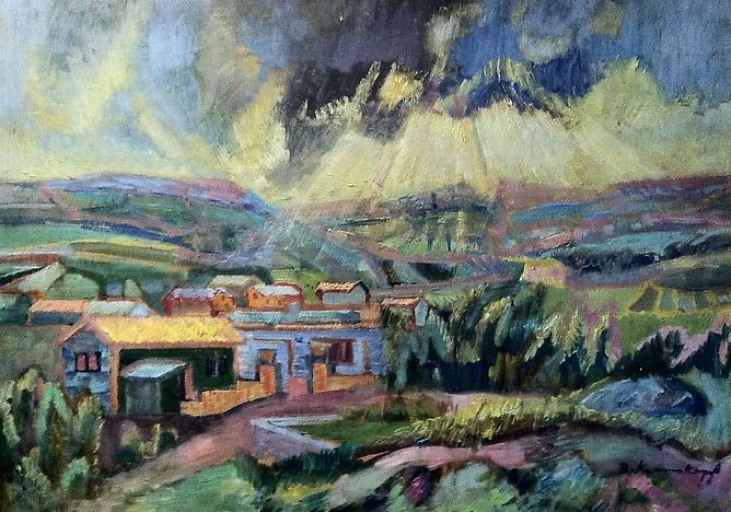 Bruno Krauskopf German Landscape 1940's Oil