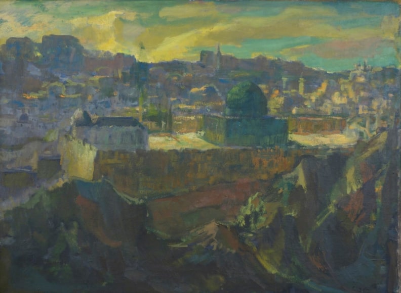 Jakob Steinhart Jerusalem Oil on Canvas