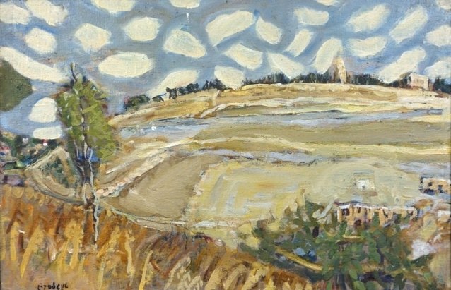 Leon Engelsberg Abu Tor, Jerusalem Oil on Canvas