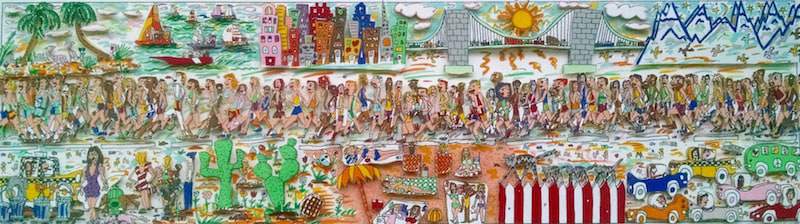 James Rizzi Running Thru America 3D 1987 Signed