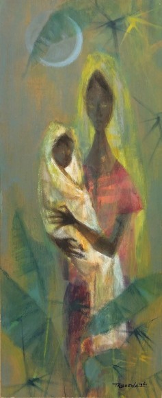 Romeo Tabuena Philippines Mother and Child Painting 1961