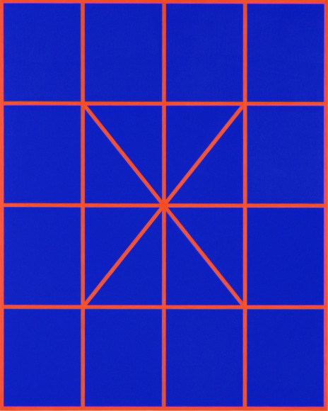 Cary Smith, Complex Diagonals #4 (blue-red), 2017