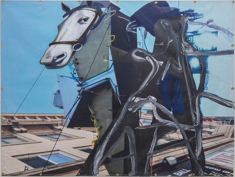 Cocktail Horse, 2018, Acrylic on printed vinyl