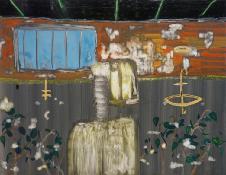 The spirits are trying to tell me something, but it&rsquo;s really fucking vague, 2008, Watercolor, oil pastel on clayboard