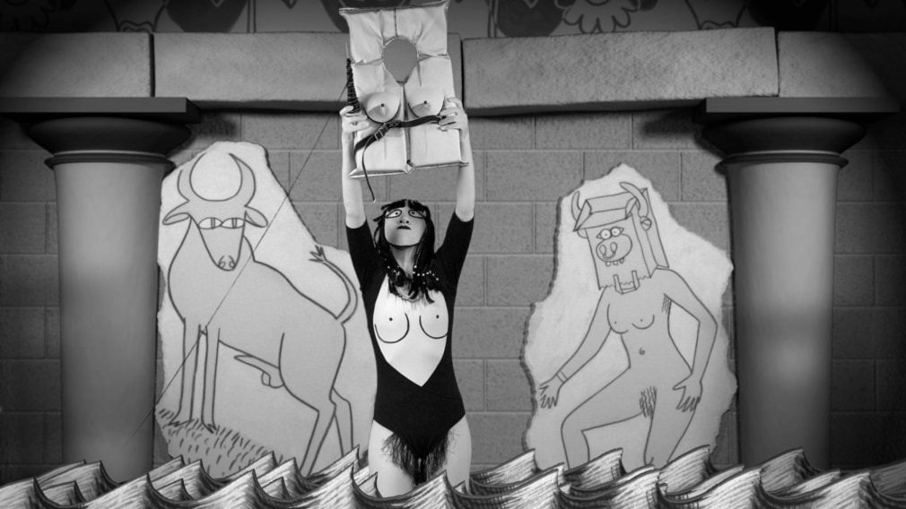 Mary Reid Kelley with Patrick Kelley&nbsp;, The Thong of Dionysus, 2015