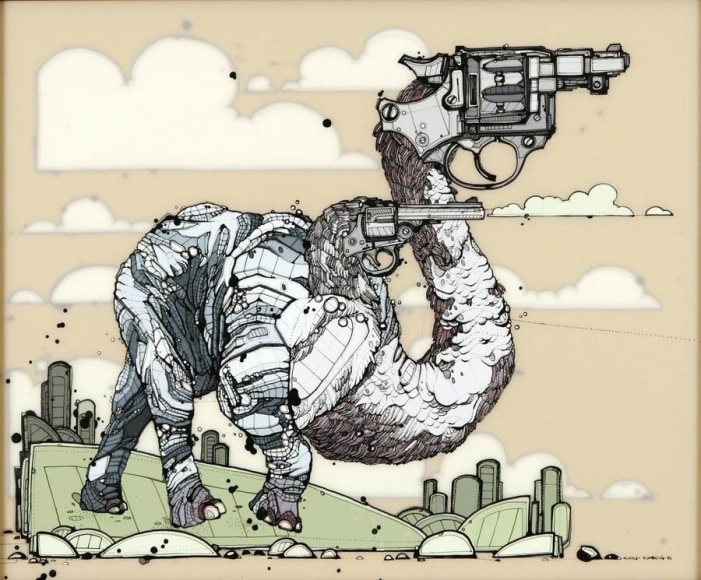 Nicholas Di Genova, Bi-Necked Six-Shooter Elephant