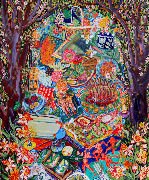 Kate&nbsp;Pincus-Whitney, The Gods are in the Kitchen: Dance of the Apple Pickers (we gathered in Spring), 2022