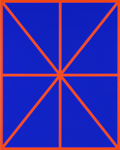 Cary Smith, Diagonals #1 (blue-red), 2017