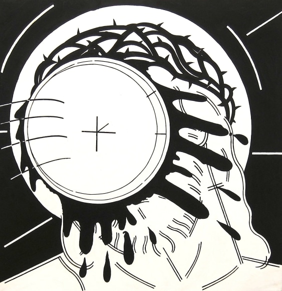 STEVE GIANAKOS, Untitled (Jesus With Pie), 1980