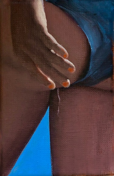 Jenna Gribbon, Self-Portrait as a Voyeur, 2019