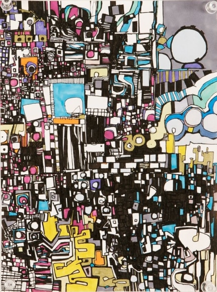 Zak Smith, Abstract Drawing With Color, 2005