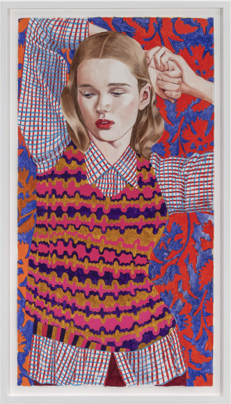 Jocelyn Hobbie, Pink, Purple &amp;amp; Gold Vest, Arms Raised, 2022