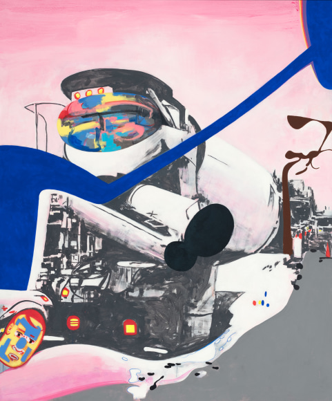 Cement Truck, 2018, Acrylic on canvas