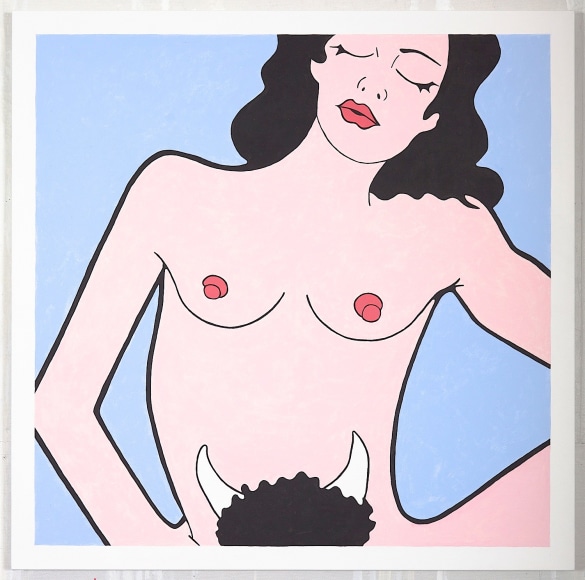 John Wesley, Untitled (Woman With Bull), 2011