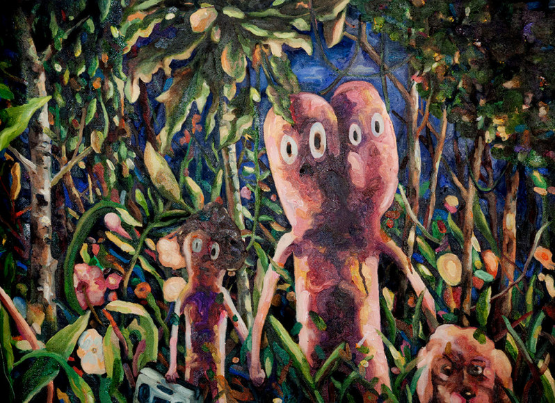 Mariano Ching, There are Things in the Woods, painting series, 2016