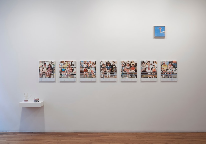 mark mann painting and plaster cactus installation