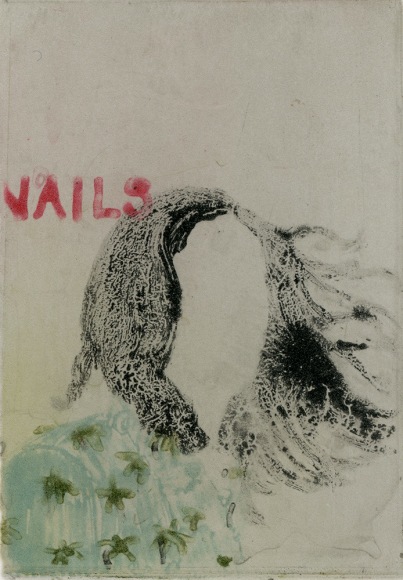 Elin Rodseth Passersby 9, 2013 Photopolymer on paper 3 1/2 x 2 7/8 in. / 8.89 x 7.37 cm. Edition of 20