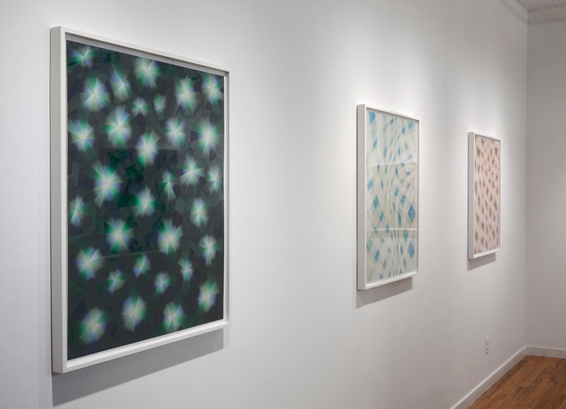 takuji hamanaka installation of japanese woodcut and paper collages