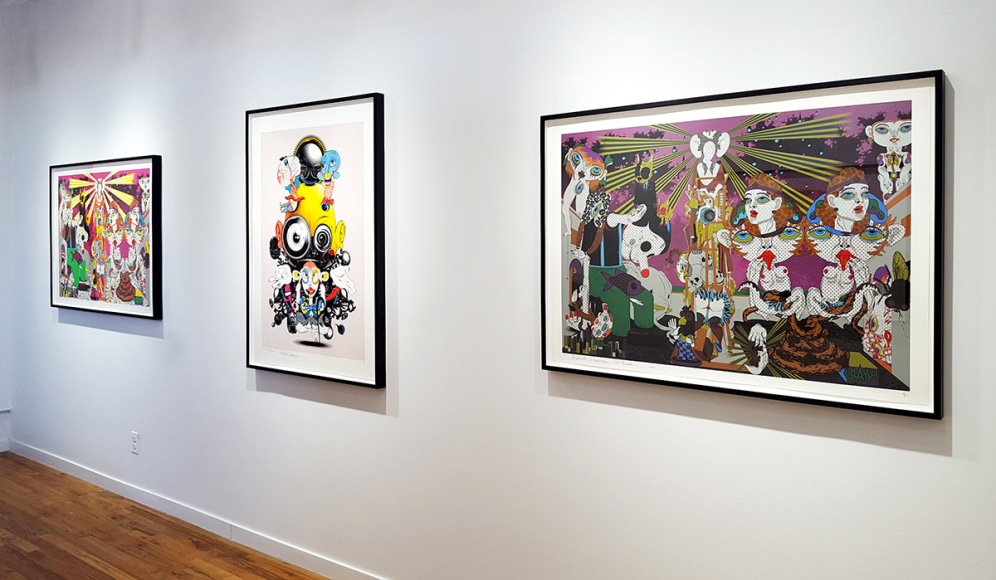 Phunk and Keiichi Tanaami artwork installation view
