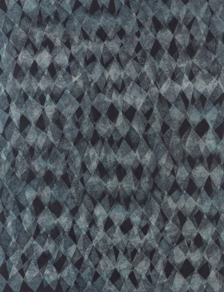 Takuji Hamanaka ​Night, 2012 Japanese woodcut with Gampi paper collage