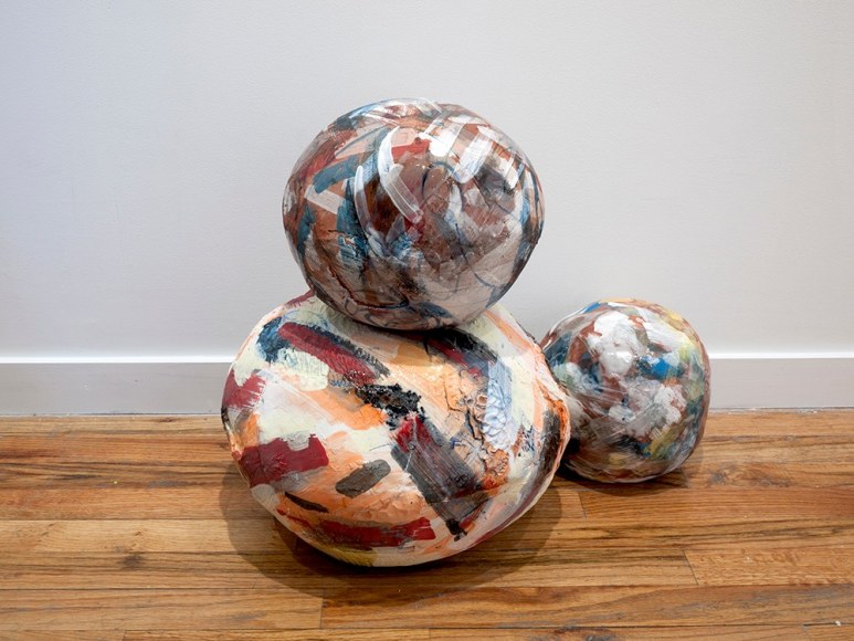 Rachael Gorchov Ionic (i, ii, iii), 2016 Glazed ceramic in 3 parts 17 1/4 x 21 x 16 in. / 43.8 x 53.3 x 41 cm. overall