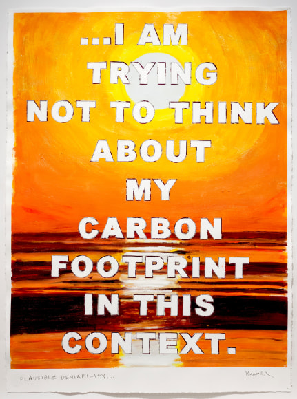 David Kramer sunset painting titled Plausible Deniability