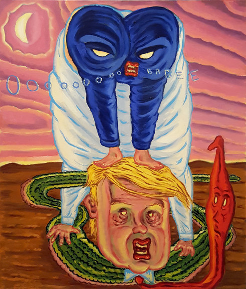 David Sandlin Ooooo Babee, 2018 Oil on canvas 24 x 20 in. / 51 x 50.8 cm.