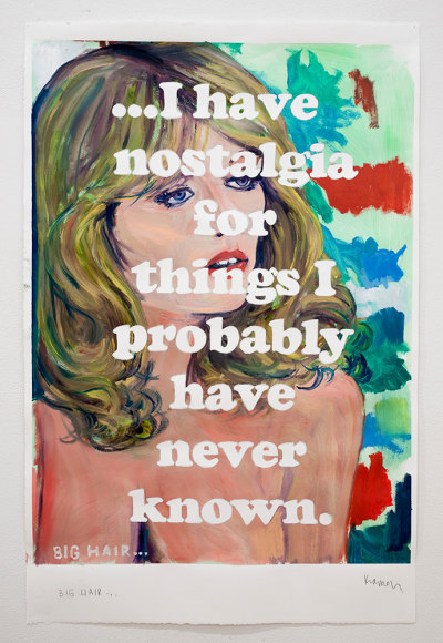 David Kramer drawing text reads I have nostalgia for things I probably have never known