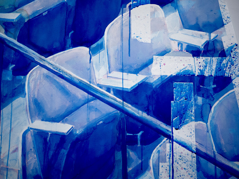 detail of an ink drawing