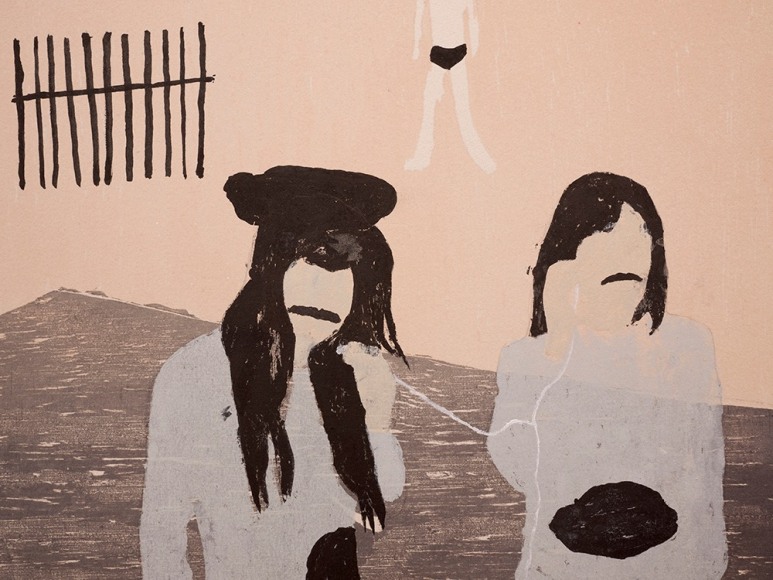 Elin R&oslash;dseth Haters II, 2018 Color woodcut monotype 17 3/4 x 21 in. / 45 x 53 cm. Edition of 20 examples