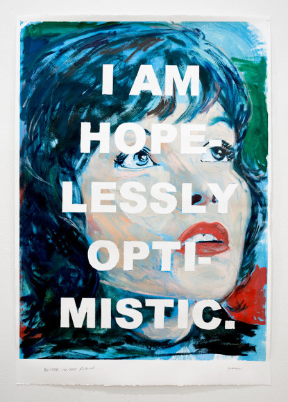 David Kramer drawing text reads I am hopelessly optimistic