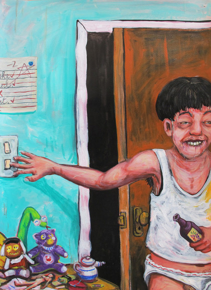 Robert Langenegger It was all arts work and none of it was mine, 2012 Acrylic on paper 30 x 21 7/8 in. / 76.2 x 55.4 cm.