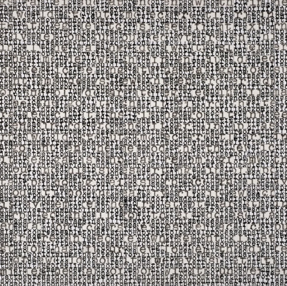 Gary Gissler deafers, 2015 Ink on paper, woven (text from Civilization & It’s Discontents and Alice In Wonderland) 10 x 10 in. / 25.4 x 25.4 cm.