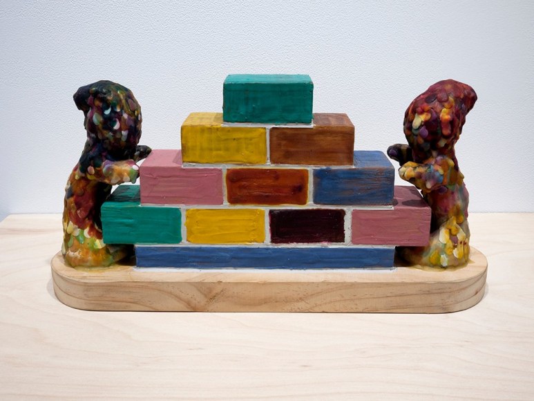 Mariano Ching, Brick by Brick sculpture, made in 2016