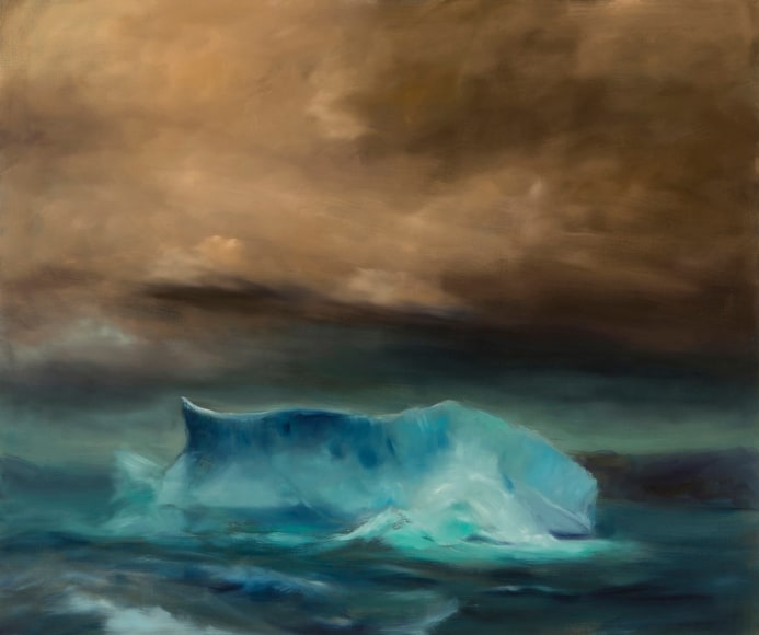 Karen Marston Iceberg In Rough Sea, 2017 Oil on linen 62 x 52 inches