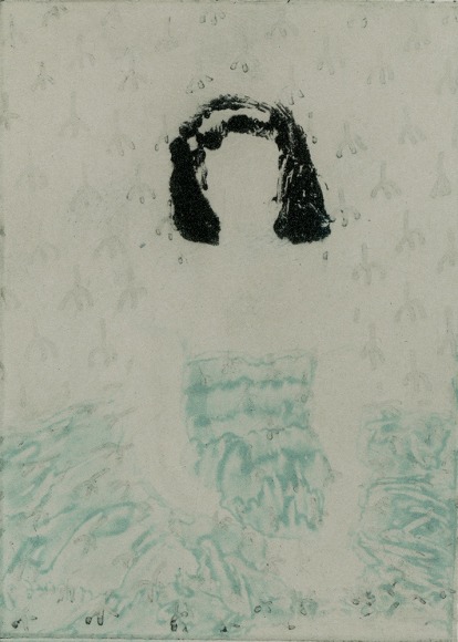 Elin Rodseth Passersby 10, 2013 Photopolymer on paper 3 1/2 x 2 7/8 in. / 8.89 x 7.37 cm. Edition of 20