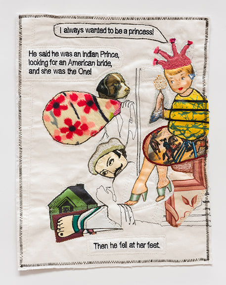 China Marks The Patsy, 2017 Fabric, thread, Jade glue, fusible adhesive