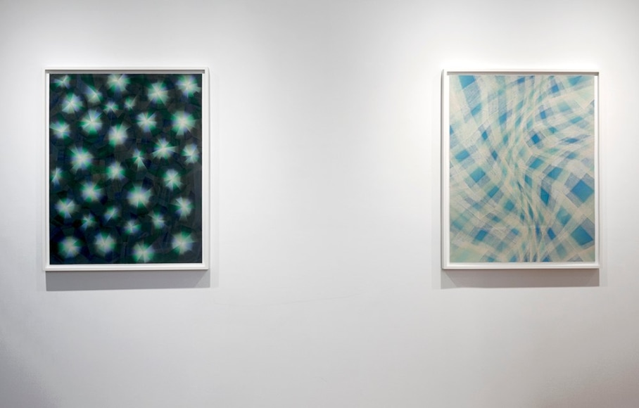 takuji hamanaka installation of japanese woodcut and paper collages