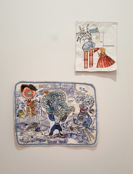 china marks 2 fabric collages