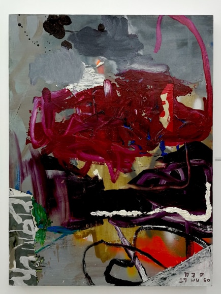 Thaiwijit Puengkasemsomboon Untitled (Purples), 2017 oil and spray paint on canvas