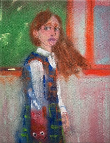 Danny Licul ​Sock Puppet Presentation (#44), 2015 Acrylic and oil on canvas